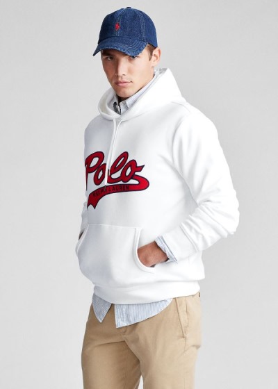 Men's Polo Ralph Lauren Double-Knit Logo Hoodies | 405627CMO